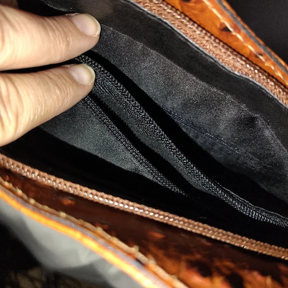 Genuine Leather Borse in Pelle Convertible Backpack Purse made in Italy Ostrich - Picture 9 of 14